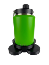 Custom 3D printed anti-tip holder for Yeti gallon jug, prevents tipping and rolling